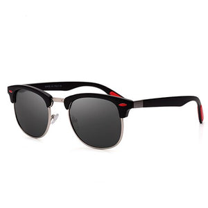 RILIXES Brand Designer Unisex Polarized Sun Glasses  Coating Mirror Sunglasses Round Male Eyewear For MenWomen with bag