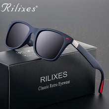 Load image into Gallery viewer, RILIXES Guy&#39;s Sun glasses Square Rivet Wrap Frame Polarized Sunglasses Men Classic Design Women Men&#39;s Sunglass UV400