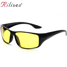 Carica l&#39;immagine nel visualizzatore di Gallery, RILIXES TAC HD  Sunglasses Men Women Night Vision Driving Glasses Goggles Driver Yellow Sun Glasses UV400 with bag
