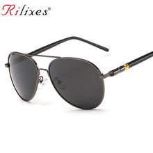 Load image into Gallery viewer, RILIXES UV400 Pilot Yurt Sun Glasses Men Polarized Sunglasses Brand Logo Design Driving Glasses Goggles Oculos de sol