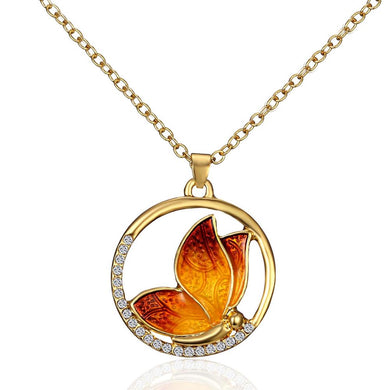 Butterfly Necklace Pendant Crystal Statement Shiny Bow Chain Fashion Necklace Jewelry For Girls Gift