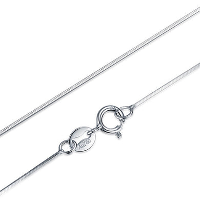Fine Jewelry Pure 18K White Gold Necklace Solid Snake Chain for Women Engraved Au750 16 18 Inches 2-3 Gram