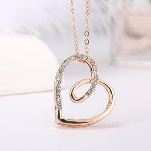 2017 Collana piena di strass Amore Collane con ciondolo a forma di cuore Gioielli estivi di moda per le donne Nuziali 