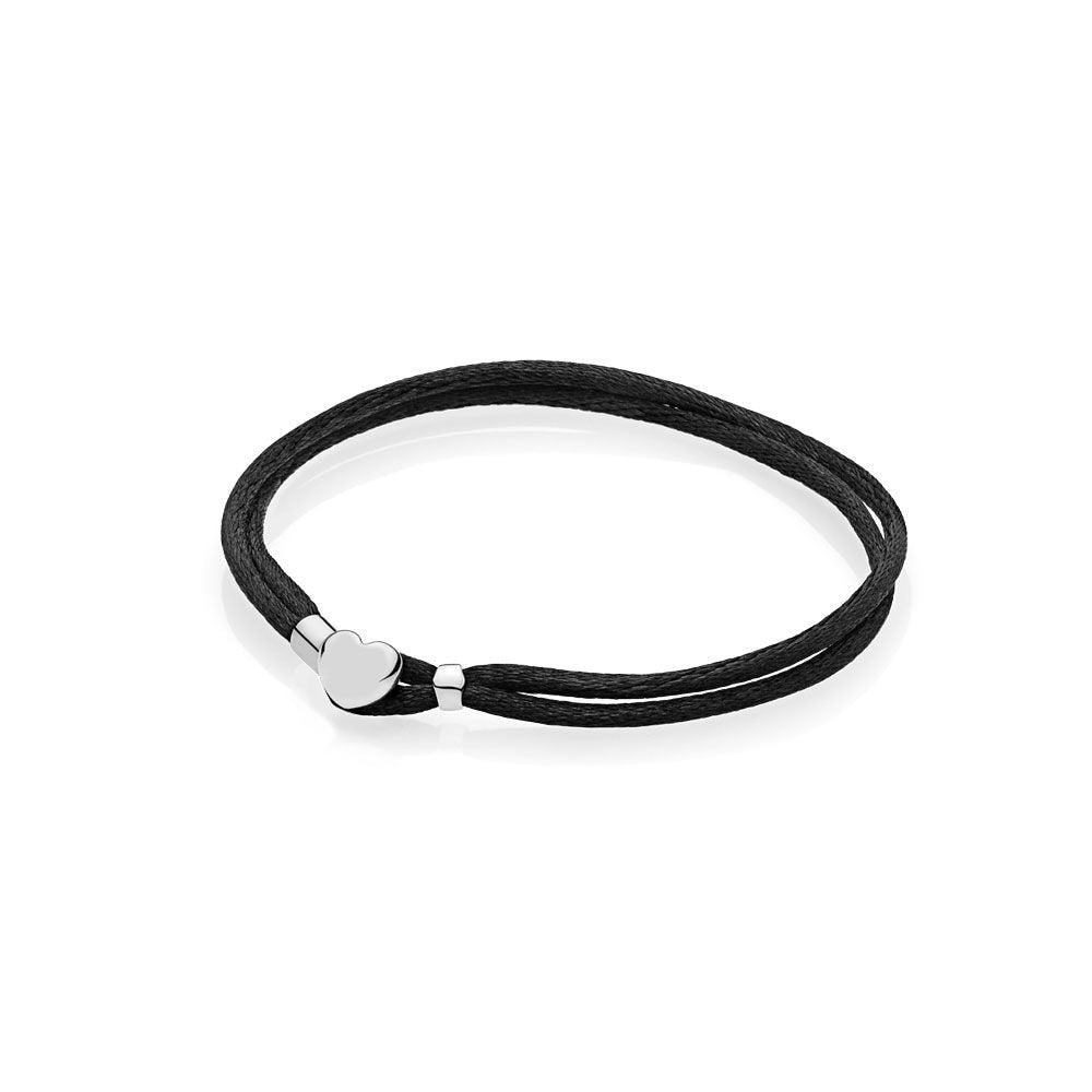 100% 925 Sterling Silver Fashion Lovers Heart-Shaped Hand Rope (Multi Color Options) DIY Gift Jewelry Factory Outlet