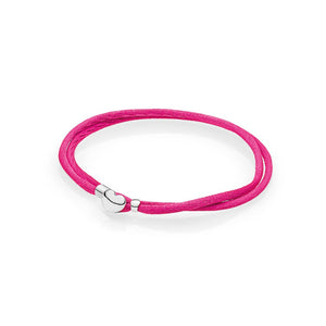 100% 925 Sterling Silver Fashion Lovers Heart-Shaped Hand Rope (Multi Color Options) DIY Gift Jewelry Factory Outlet