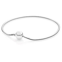 Load image into Gallery viewer, 100% Classic Logo Round Gold Chain Pink Gold Color Sterling Silver Bracelet Bracelet for DIY Jewelry Ladies Bracelet