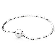 Load image into Gallery viewer, 100% Classic Logo Round Gold Chain Pink Gold Color Sterling Silver Bracelet Bracelet for DIY Jewelry Ladies Bracelet
