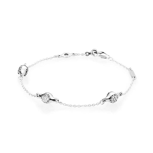 100% Sterling silver Glamour 567354CZ 587354CZ 597354CZ Charm Bracelet Original Women wedding Fashion Jewelry 2018