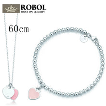 Load image into Gallery viewer, 2018 New Trendy Heart Bracelet Brand 925 Streling Silver Pendant Pink New York For Women Elegant TIFF Bracelet Jewelry