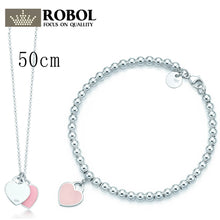 Load image into Gallery viewer, 2018 New Trendy Heart Bracelet Brand 925 Streling Silver Pendant Pink New York For Women Elegant TIFF Bracelet Jewelry