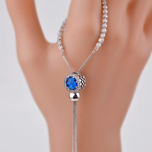 925 Sterling Silver Bracelet for Women With Cubic Zircon Crystal Charm Bracelets Wedding Jewelry Gift For Woman Adjustable