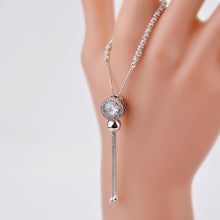 Load image into Gallery viewer, 925 Sterling Silver Bracelet for Women With Cubic Zircon Crystal Charm Bracelets Wedding Jewelry Gift For Woman Adjustable