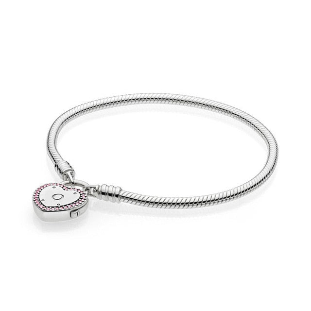 925 Sterling Silver Original PAN Bracelets For Women Original Charm Diy Bracelet NOT FADE High Quality 1:1 Template