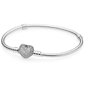 925 Sterling Silver Original PAN Bracelets For Women Original Charm Diy Bracelet NOT FADE High Quality 1:1 Template