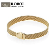 Load image into Gallery viewer, 925 Sterling Silver Original PAN Bracelets Reflexions 597712 Bracelet Jewelry Female Mesh Chain High Quality 1:1 Template