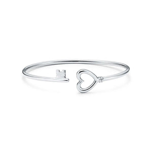 925 Sterling Silver Original TIFF 1:1 With Logo Heart-Shaped Coil Bracelet Women Fine Jewelry TIFF Bracelet Copy Jewelry