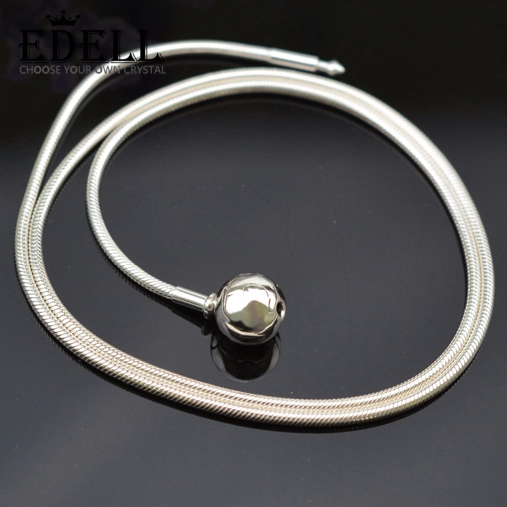 Collana in argento originale serie ESSENCE in argento sterling 100% 925 per donna Collana a catena fine serpente XL003 