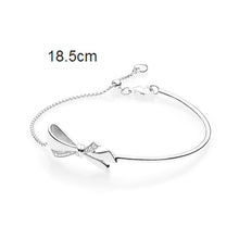 Load image into Gallery viewer, Pan 925 Sterling Silver MOMENTS Sliding Bracelet Brilliant Bow Fit Original Charm Jewelry Women Adjustable zircon Chain
