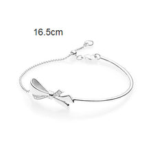 Load image into Gallery viewer, Pan 925 Sterling Silver MOMENTS Sliding Bracelet Brilliant Bow Fit Original Charm Jewelry Women Adjustable zircon Chain