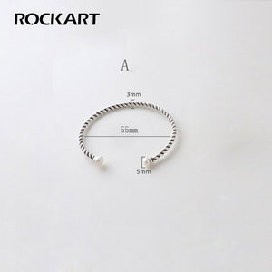 Pure 925 Sterling Silver Natural Fresh Water Pearl Twisted Rope Bracelet For Women Gift Fine Jewelry S925 Wholesale