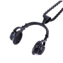 Load image into Gallery viewer, Music DJ Headphone Pendant Necklaces Stainless Steel Chain Men Women Hop Jewelry Rock Headset Necklace Music Lovers R4