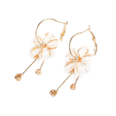 1 paio di nappe a forma di fiore color oro, orecchini di gioielli di moda per orecchini da donna 
