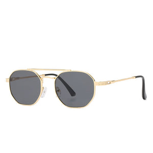 ROSEBERRY 2023 Band Design Vintage Sunglasses Women Man Polygonal Double Beam Sun Glasses Oculos De Sol UV400