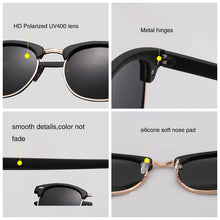 Load image into Gallery viewer, ROSYBEE UV400  Polarized Sunglasses men women Classic cool retro Sun glasses Coating  man Driving Shades fashion male oculos