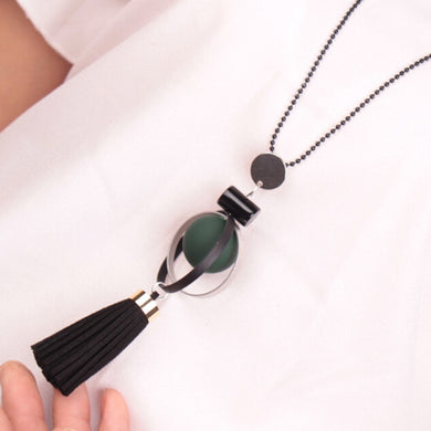Fashion Women Necklace Sweater Chain Long Necklaces & Pendants Beads Tassel Necklace For Women Collier Femme 2018 Jewelry