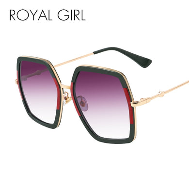 ROYAL GIRL Oversized Square Sunglasses Women 2022 Brand Designer Luxury Big Frame Mirror Sun Glasses vintage Female ss932
