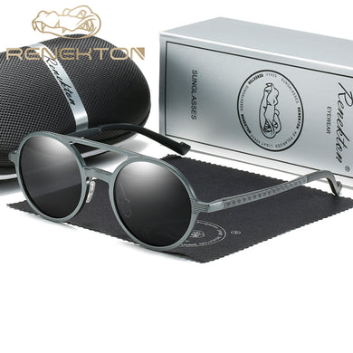 RRNRLTON Black Goggle Male Round Sunglasses  Brand Men Glasses Retro Vintage Women Sun Glasses UV400 Eyewear