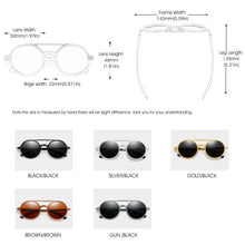Load image into Gallery viewer, RRNRLTON Black Goggle Male Round Sunglasses  Brand Men Glasses Retro Vintage Women Sun Glasses UV400 Eyewear
