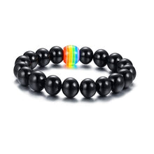 Load image into Gallery viewer, Rainbow Bracelet For Couples Chakra Bracelet For Lovers Tiger Eye Lava Stone Bracelet For Women Men 2018