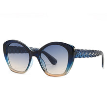 Load image into Gallery viewer, Rainbow Cat Eye Sunglasses for Women Designer Style Reflective Lenses Oversized Cateyes Shades Gafas de sol