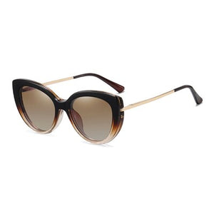Ralferty 2 in 1 Multi-function Clip On Sunglass Women Cat's Eye Computer Glasses Polarized Anti-glare Blue Light Driver Shades