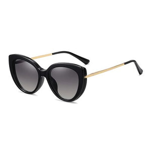 Ralferty 2 in 1 Multi-function Clip On Sunglass Women Cat's Eye Computer Glasses Polarized Anti-glare Blue Light Driver Shades