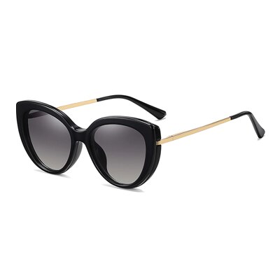 Ralferty 2 in 1 Multi-function Clip On Sunglass Women Cat's Eye Computer Glasses Polarized Anti-glare Blue Light Driver Shades