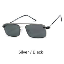 Load image into Gallery viewer, Ralferty 2 in 1 Retro Polarized Sunglasses Men Women Metal Rectangle Eyeglass Frame 0 Diopter Optic Magnet Clip On Glasses D060