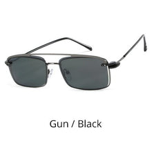 Load image into Gallery viewer, Ralferty 2 in 1 Retro Polarized Sunglasses Men Women Metal Rectangle Eyeglass Frame 0 Diopter Optic Magnet Clip On Glasses D060