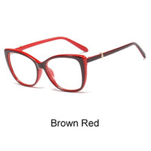 Load image into Gallery viewer, Ralferty  Luxury Eye Glasses Women Cat Eye Frame Eyeglasses TR90 Clear Lens With Spring Leg Optic Spectacle Eyewear F93331
