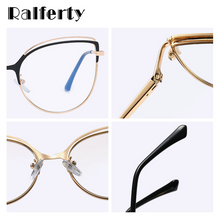 Load image into Gallery viewer, Ralferty 2023 Cat Eye No Diopter Glasses Brand Female Eyeglass Frames Antiblue Computer Transparent Glasses Optical Frame