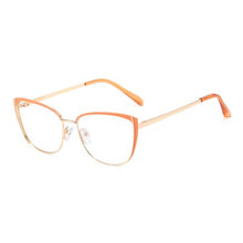 Carica l&#39;immagine nel visualizzatore di Gallery, Ralferty 2022 Decorative Blue Light Glasses Women&#39;s Computer Glasses Frame For Women Transparent Anti-Glare Metal Oculos F95732