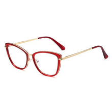 Load image into Gallery viewer, Ralferty 2022 High Quality Clear Glasses Women&#39;s Eyeglass Frame Anti Blue Light Spectacle Frames 0 Diopter Spring Optical Glass