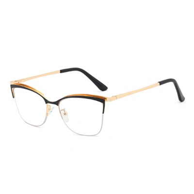 Ralferty 2022 Retro Del Computer Luce Blu Occhiali Telaio Donne Decorativi In Metallo Trasparente Anti-Riflesso Femminile Montatura per occhiali F95661 