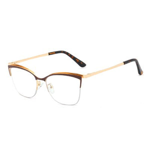 Ralferty 2022 Retro Del Computer Luce Blu Occhiali Telaio Donne Decorativi In Metallo Trasparente Anti-Riflesso Femminile Montatura per occhiali F95661 