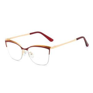 Ralferty 2022 Retro Del Computer Luce Blu Occhiali Telaio Donne Decorativi In Metallo Trasparente Anti-Riflesso Femminile Montatura per occhiali F95661 