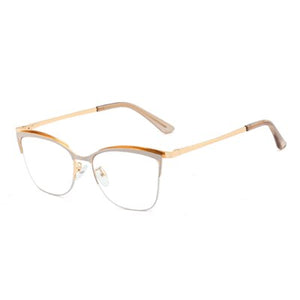 Ralferty 2022 Retro Del Computer Luce Blu Occhiali Telaio Donne Decorativi In Metallo Trasparente Anti-Riflesso Femminile Montatura per occhiali F95661 