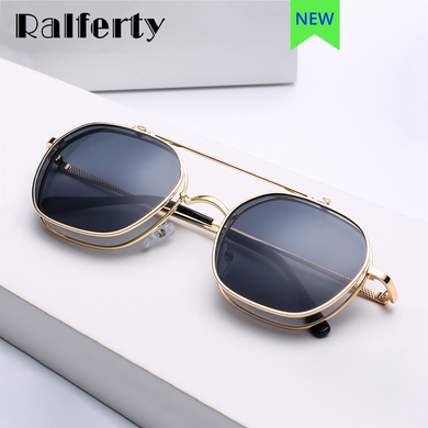 Ralferty 2023 Retro Occhiali da sole Flip Up Cover Uomo Donna Occhiali di qualità Cornice Occhiali Miopia Ottica Cornice monturas de lentes mujer