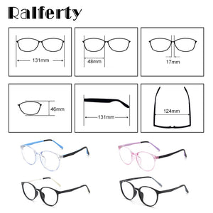 Ralferty Anti Blue Light Glasses Kids Child Girl's Glasses Frame TR90 Computer TV Phone Glasses Myopia Optic Spectacle