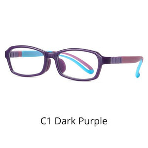 Ralferty Anti Radiation Glasses for Kids Children Optic Eyeglasses Frame Super Flexible Silicone Temples Gift Ear Hook D5120